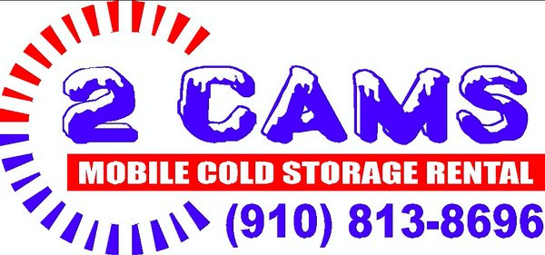 2 Cams Mobile Cold Storage Rental logo with (910) 813-8696